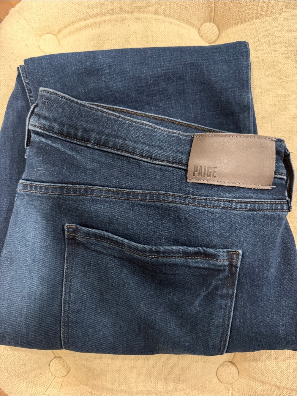 PAIGE Men's Lennox Straight Jeans in Dark Blue Wash